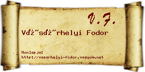 Vásárhelyi Fodor névjegykártya